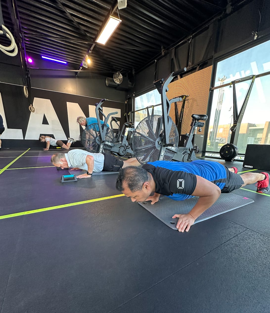 Groepsles met push-ups